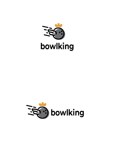 bowling king logo app ball bowling branding clean company corporate design fun gutter identity illustration logo modern monoline pin pins print ready professional psd