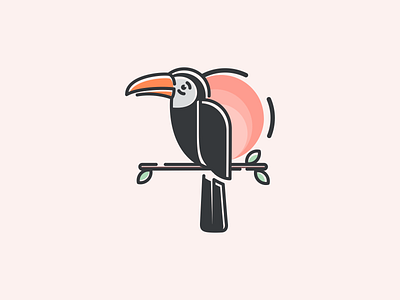 TOUCAN LINE ART 99d coreldrawx7 design dribble ideas illustration instagram logo logoinspirations vector