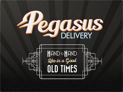 Delivery and Logistic company retro logo concept 20s 30s 40s adobe illustrator adobe illustrator flying boat era handwritten handwritten font inkscape logo logotype noir pan am pan american retro retro design typography vector