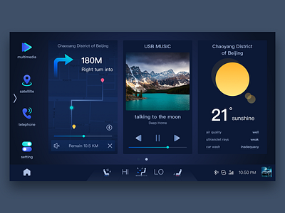 Car Multimedia car hmi navigation ui