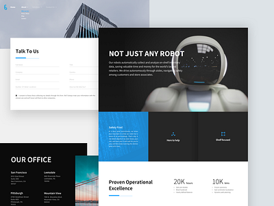 More on Bossa Nova's Redesign blue branding break grid card design flat robot ui website