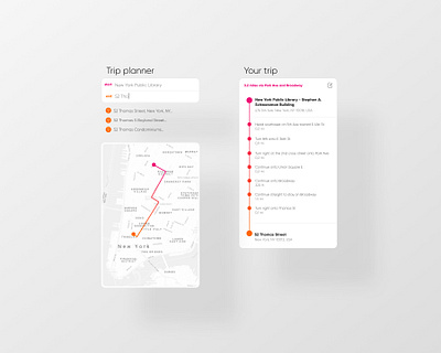 Itinerary app clean dailyinspiration dailyui destination itinerary map start ui webdesign