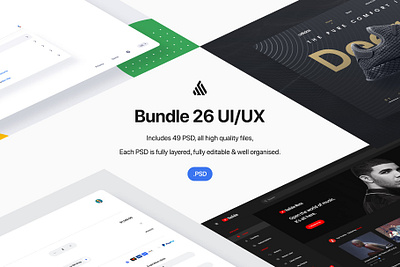 Bundle 26 User Interfaces - PSD app chat feed form illustration library material message mobile mobile ui profile sign sign in system design ui ui kit ux