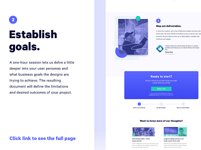 Establish Goals | UX UI Product brief interface landing page mobile product design ui ux web workshop