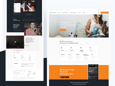 Banca Intesa Web Concept - Zivot cini jednostavnim bank finance homepage interface landing mobile news ui uiux ux web