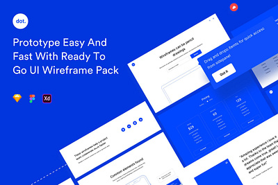 The Dot – Wireframe UI Kit app chat feed form illustration library material message mobile mobile ui profile sign sign in system design ui ui kit ux