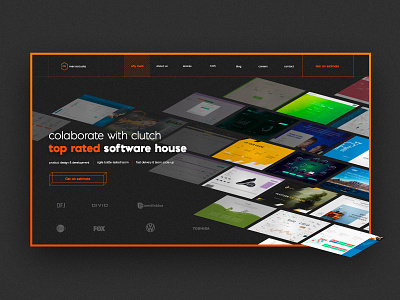 Merixstudio - website - Why Merix? colorful dark design orange photoshop ui user interface