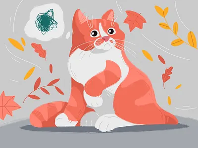 My Cat ( ಠ‿ಠ) art cat illustration procreate