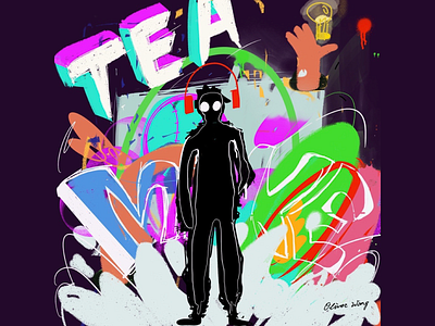 Boring Painting boring illustration man mike music paint painting tea