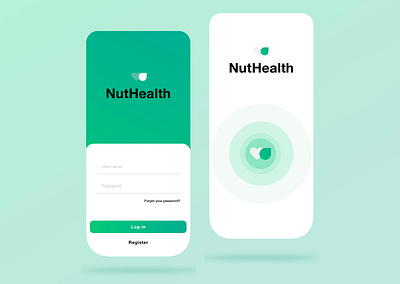 Login NutHealth app app design design health app healthy login ui ux uidesign