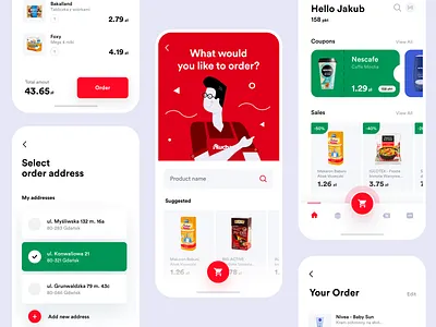 Auchan redesign concept set app application auchan clean concept design interface mcommerce mobile redesign ux uxui