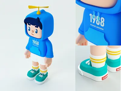 Hoodie doll c4d cinema 4d cute doll octanerender