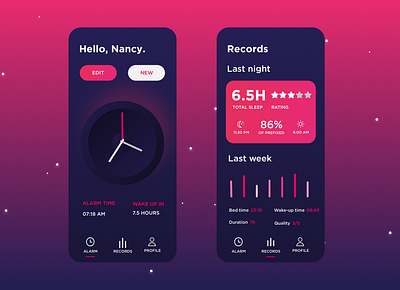 Sleep Cycle App Concept day morning night rating sleep sleep app sleep cycle sleep quality wakeup