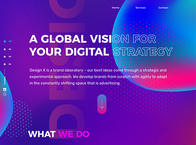 Design agency homepage abstract contrst design font fonts new retrowave retrowave shape texture ui web webdesign