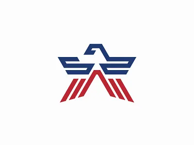 Eagle Star abstract american bird eagle eagle logo emblem falcon freedom hawk line logo design logo design branding logo designer military minimalist proud star technology usa