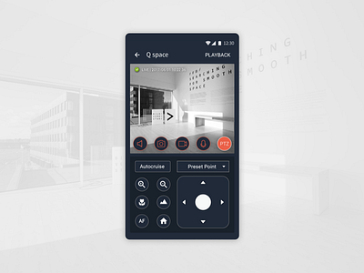 Surveillance Control Panel app ui clean control dashboad monitoring panel ui ux