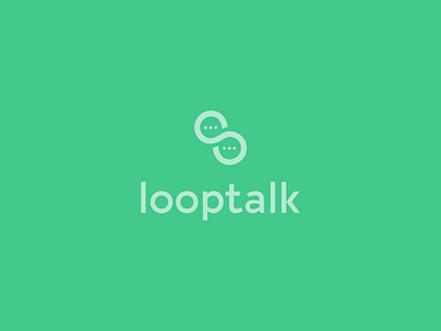 Looptalk Logo bubble chat concept design logo loop minimalist typography vector