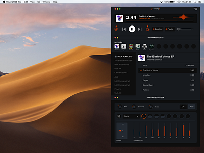 Winamp NOS ⚡ UI Design design ui ui redesign winamp