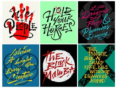 Calligraphic illustrations brush brush lettering calligraphy design graphicdesign handmade illustration ink lettering typography