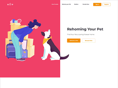 Landing page - RYP animation clean colors design illustration landing minimal ui ux web website