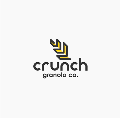 Daily logo challenge day 21/50, Granola company, Crunch! brand logo branding challenge daily logo challenge day 21 design granola graphic design icon logo logo designer logo designs logo passion new logo simple vector