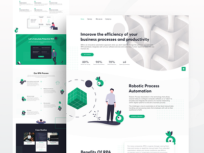 RPA Landing app design figma illustration landing rpa typography ui ux vector web