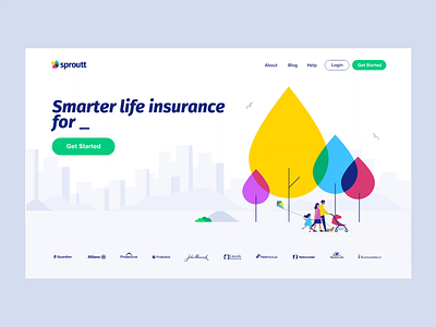 Insurtech home page branding illustration israel landing page overlay product design tel aviv ui ux vector web web design website white