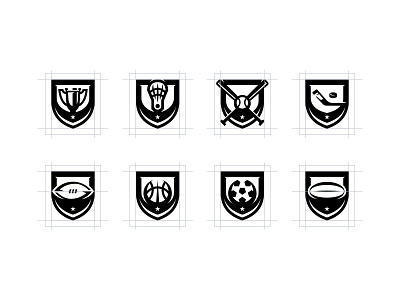 DigitalShift | One Color Structure basketball black brand identity clean design emblem logo football grid hockey icon design illustrator lacrosse layout modern logo one color soccer sports branding sports emblem sports icon trophy vector