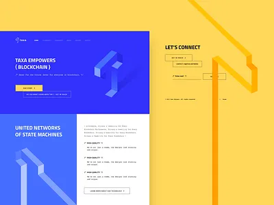 More on Redesign for Taxa blockchain branding design development hacker illustration tech ui website
