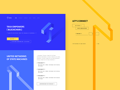 More on Redesign for Taxa blockchain branding design development hacker illustration tech ui website