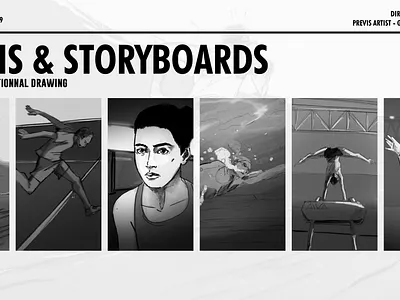 Storyboards for FB olympics character facebook facebook ad fb illustration olympics photoshop previs sport stories story storyboard storyboards