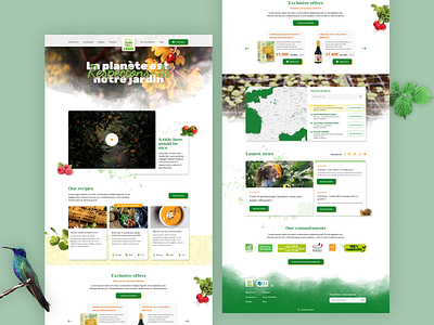 JardinBio redesign food landing page nature organic webdesign