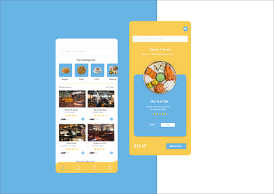 Online Food Ordering App android app appdesign creative customwebapp design designinspiration uidesign uxdesign vector webdesign