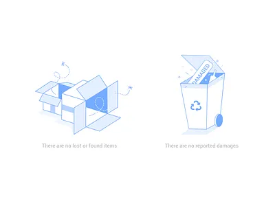 Dashboard Housekeeping Illustrations blue box fly garbage icons illustration line art line illustrations lost and found recycle bin single color vector vector art web icon web icons web illustration website illustration