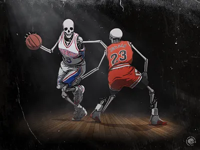 AI vs. Jordan - 03.12.97 art basketball brand illustration nba poster print screen print sketch sports