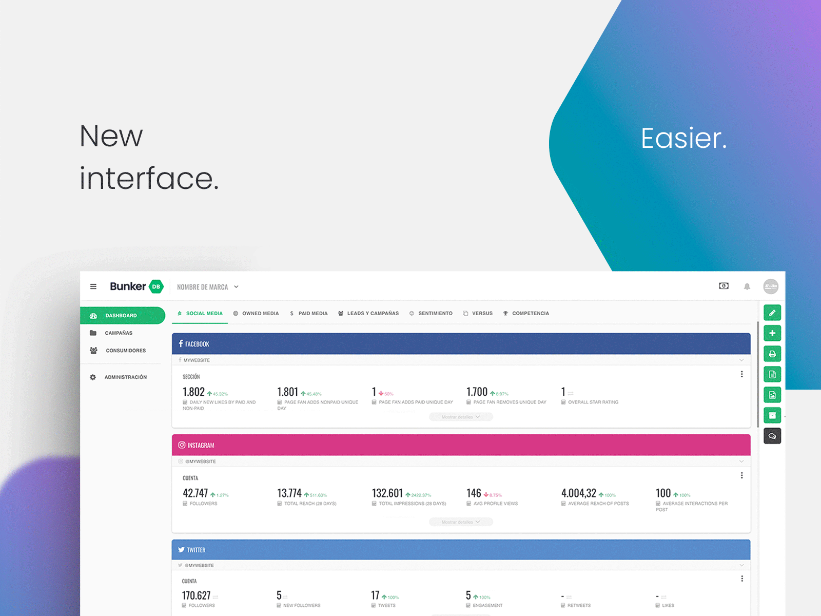 Bunker DB launch data interface mailing mobile ux