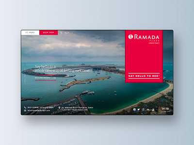 Banner Design for Ramada Plaza 2017 banner client work design dubai full screen fullscreen hero hero image hospitality hotel redesign ui uidesign ux web design white