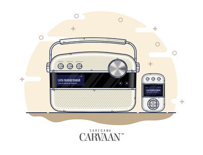 Carvaan Radio branding concept design flatdesign icon illustration logo music music app music art music player radio radio button vector vector art