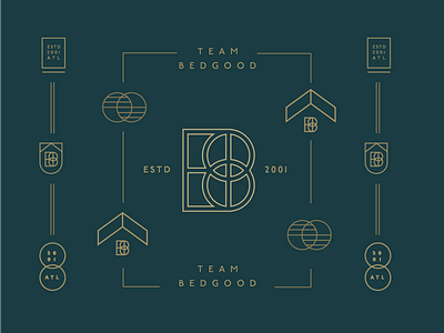 Atlanta Real Estate Logo / Identity brand branding design geometric gold graphic design house icon logo mark poster real estate seal set teal type typography typography logo vintage