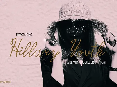 Hillary Youth beautiful branding font font design free lettering personal script wedding