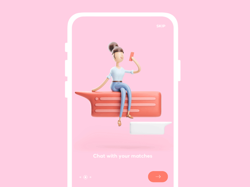 Lesbian Dating app onboarding animation app branding dribbble girl motion onboarding onboarding illustration onboarding screen onboarding ui pink