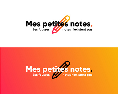 Les petites notes color design gradient illustration logo vector