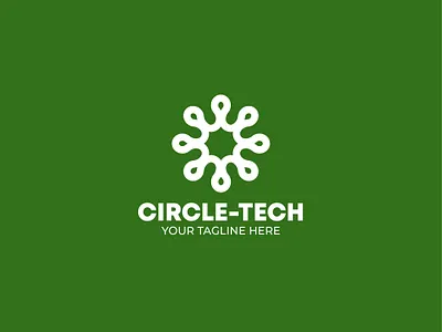 Circle-tech logo concept design branding circle logo design flat graphic graphicdesign green icon identity letter logo logodesign logos logosai logotype tech logo typography vector vectors white
