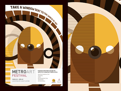 Qatar Rail Metro Art: Surrealism design events graphic design illustration