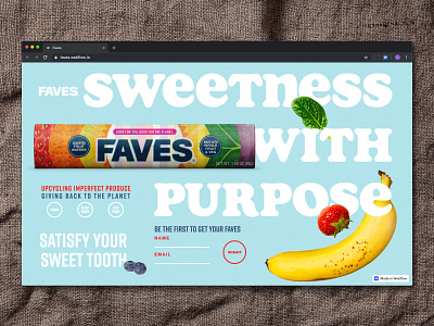 Faves Webflow Landing Page design landing page ui web