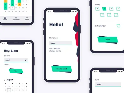 Habitus Behavior Tracking App adobexd app apple behavior dailyui habit habit tracker interface ios tracker tracking ui