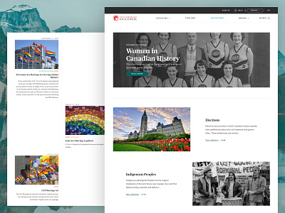 The Canadian Encyclopedia clean content strategy design education non profit nonprofit resource responsive ui ux