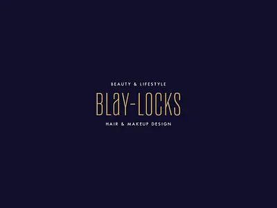 Blay Locks logo beauty beauty and lifestyle beauty logo beauty salon blay locks branding custom type hair and makeup hair stylist
