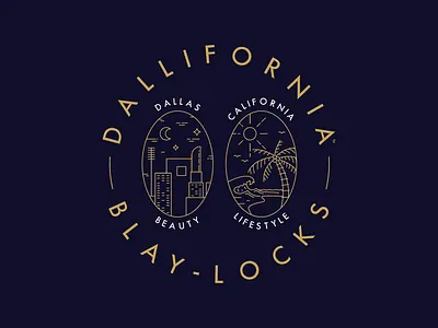 Dallifornia Badge blaylocks california badge dallas badge dallas hair hair salon hairdresser hairsalon la badge linework luxury dallas luxury hair luxury hair salon luxury la