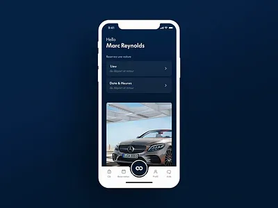 Toosla App / Rental Car / test app car card mercedes rent car toosla